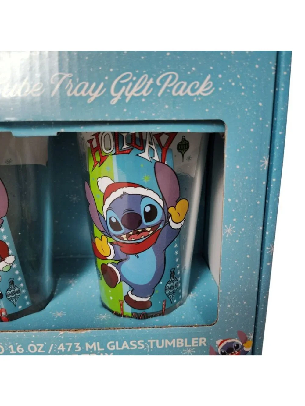 Disney Stitch Glass and Ice Cube Tray Set Gift Pack